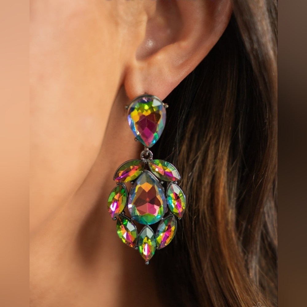 Oil Slick iridescent earrings